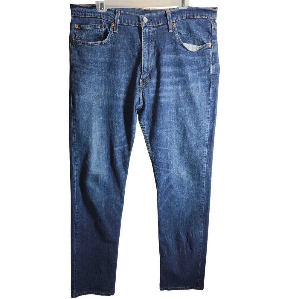 Levi Strauss 501 Original Fit Mens Jeans Dark Wash Button‎ Fly W38 L33
